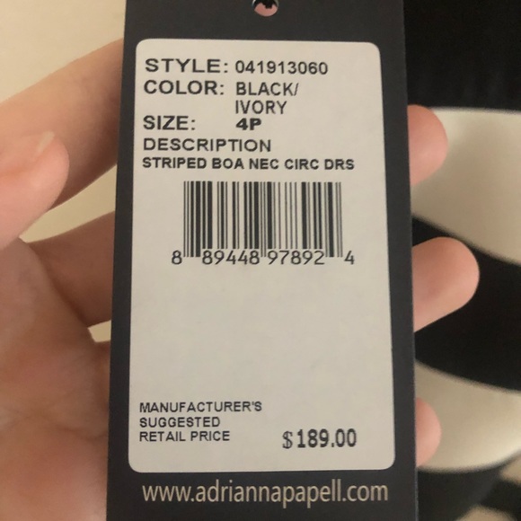 Adrianna Papel Black and White Striped Midi Dress - Picture 4 of 4